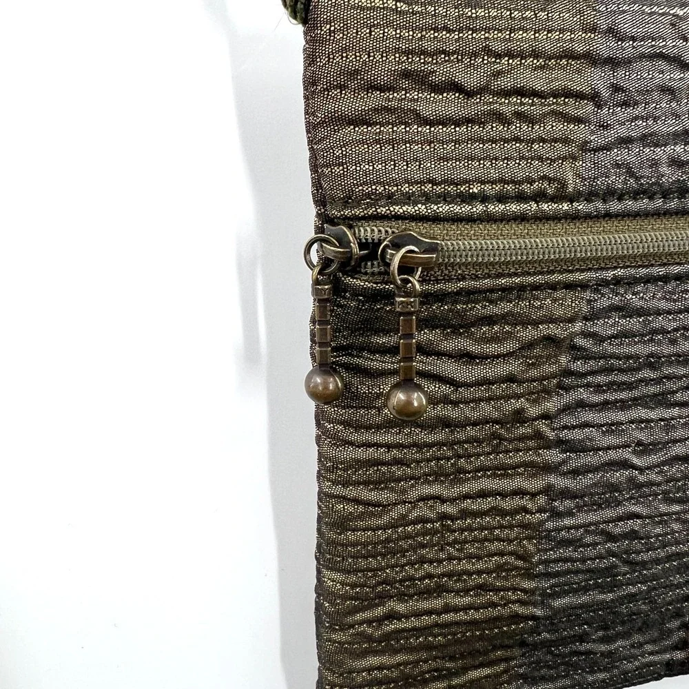 Maruca boulder Colorado metallic crinkle fabric crossbody purse bag boho